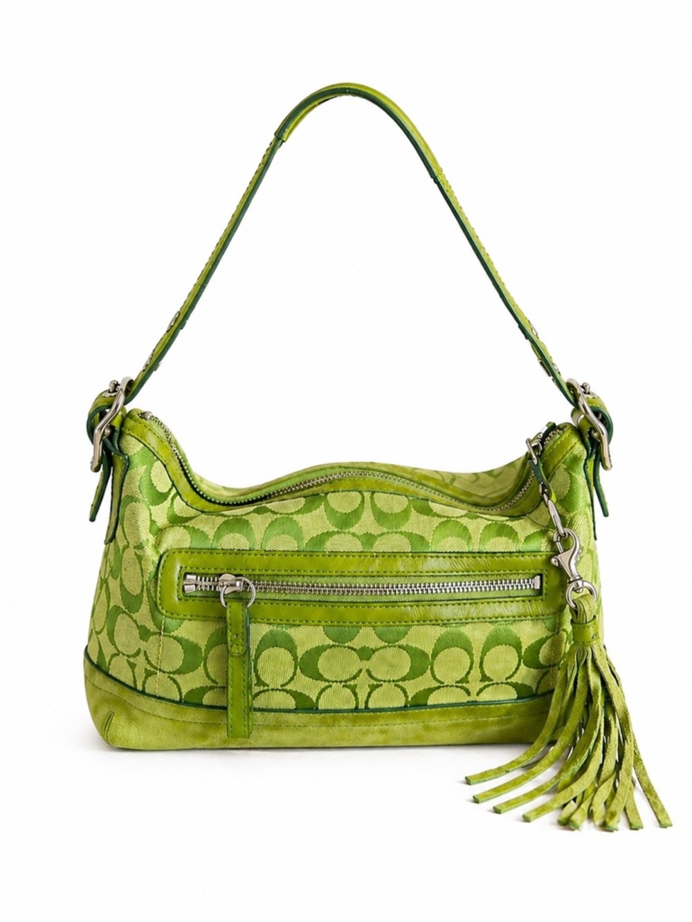 Coach Vintage Y2K 9363 Green Signature Soho East West Duffle Shoulder Bag Rare - Picture 2 of 12